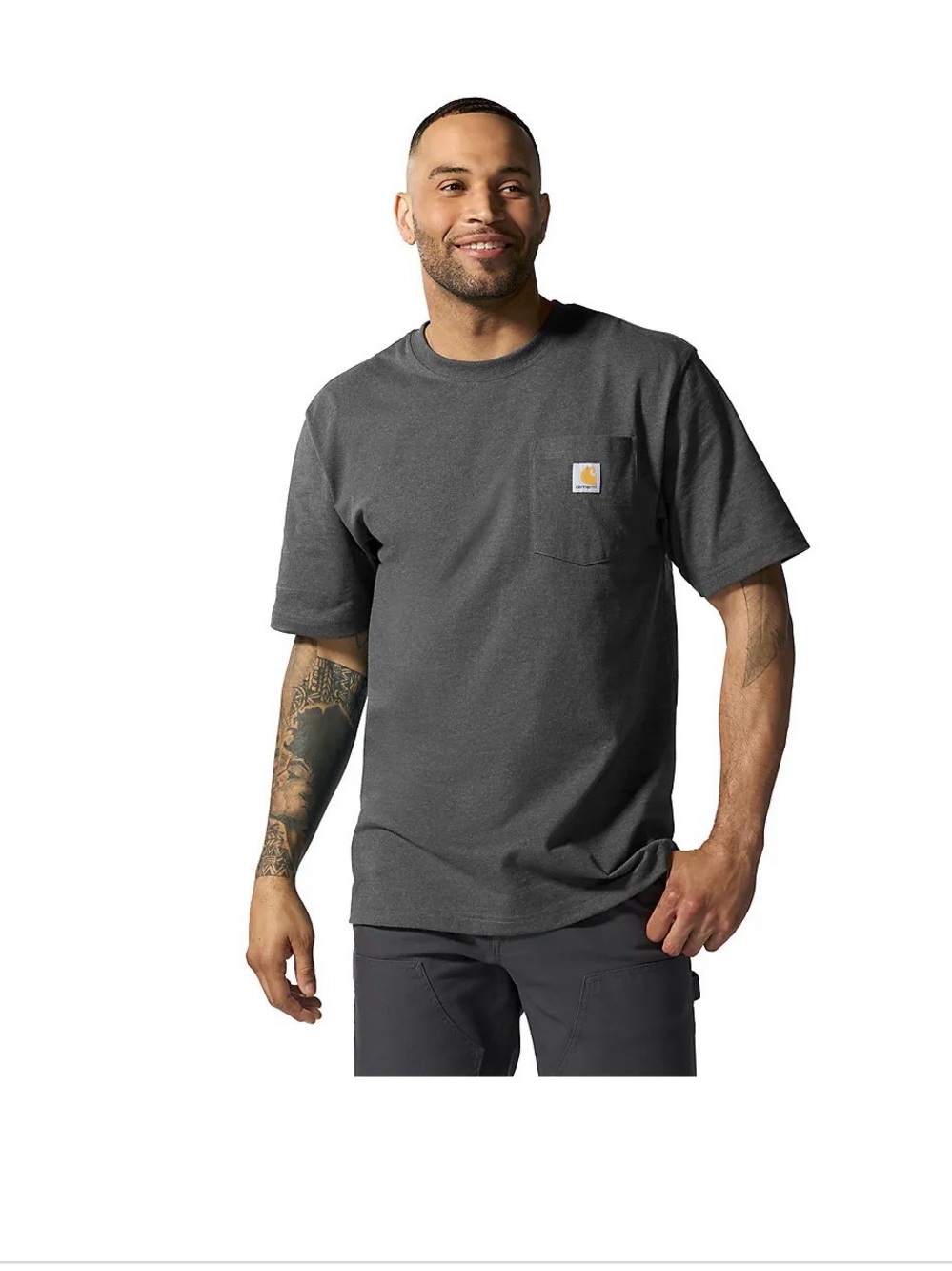 Carhartt Men's Crewneck loose fit 3XL Tall Dark Gray T-Shirt